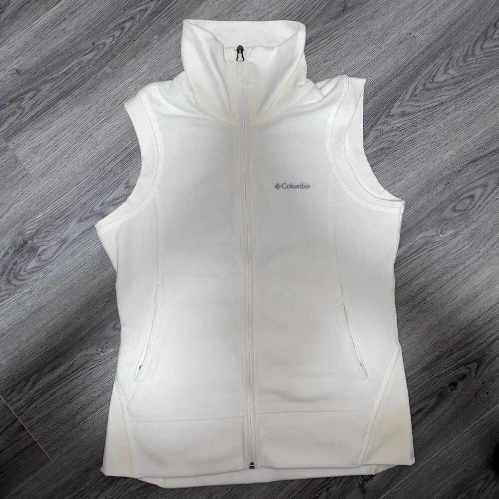 Columbia Women's Size Medium Benton Springs Fleece White Vest